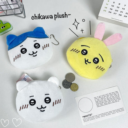 Dompet Mini Koin Plush Coin Pouch Imut Chiikawa Karakter Hewan Kartun Lucu MCOB4313