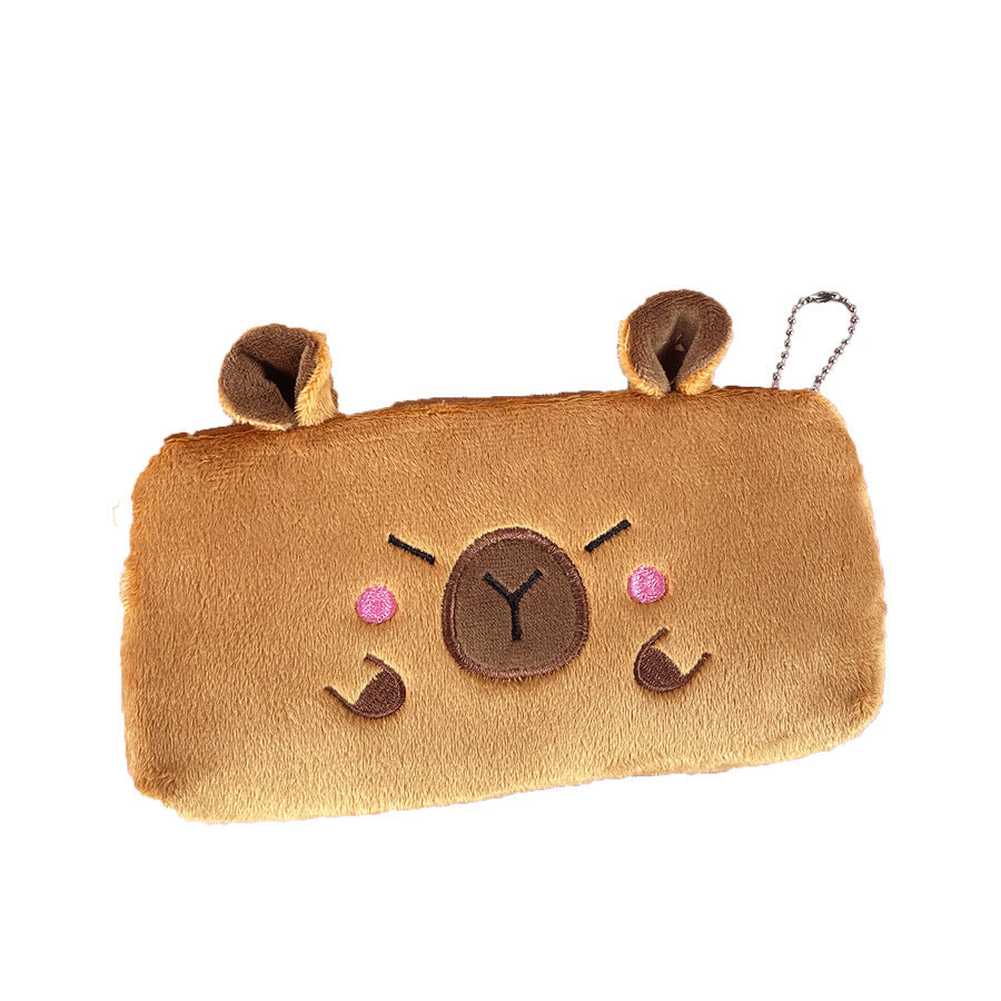 Tempat Pensil Kain Capybara Bulu Halus Tepak Kotak Pencil Case MCOB4467