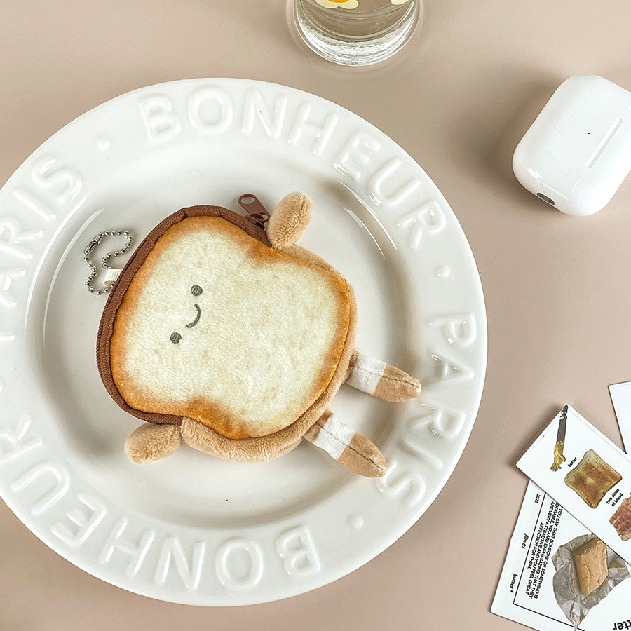 Dompet Koin Karakter Lucu Roti Tawar Bisa Digantung di Tas MCOB4651