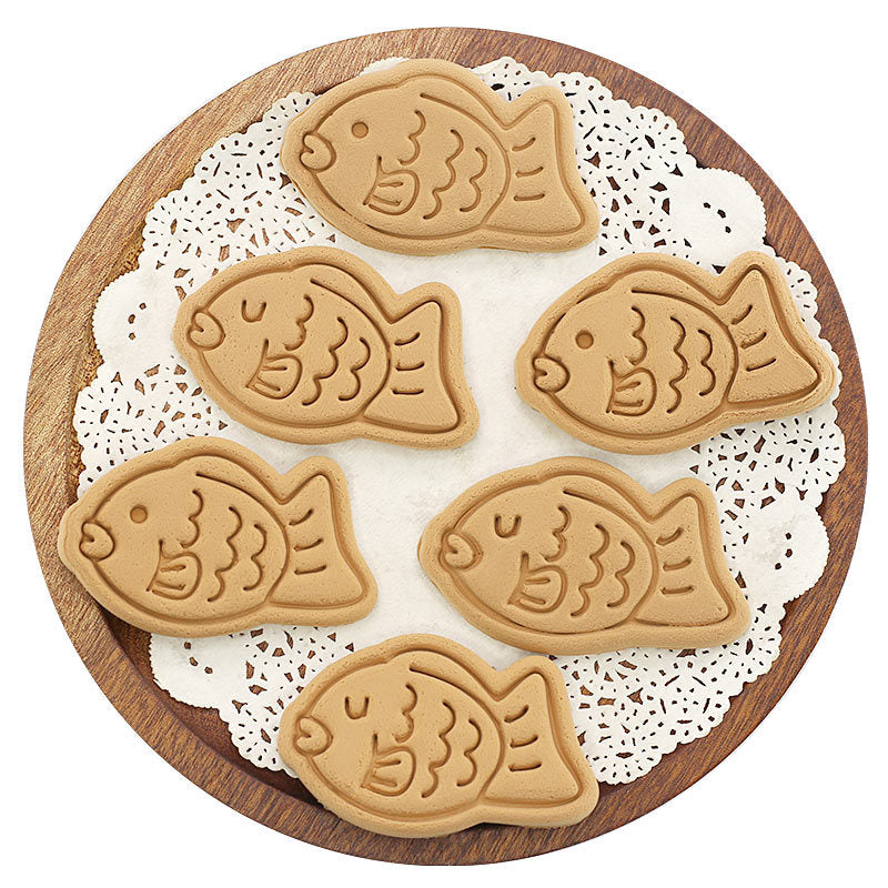 Set 3 Pcs Cookies Cutter Stamp Cetakan Kue Kering Press Tema Ikan Taiyaki Bungeoppang