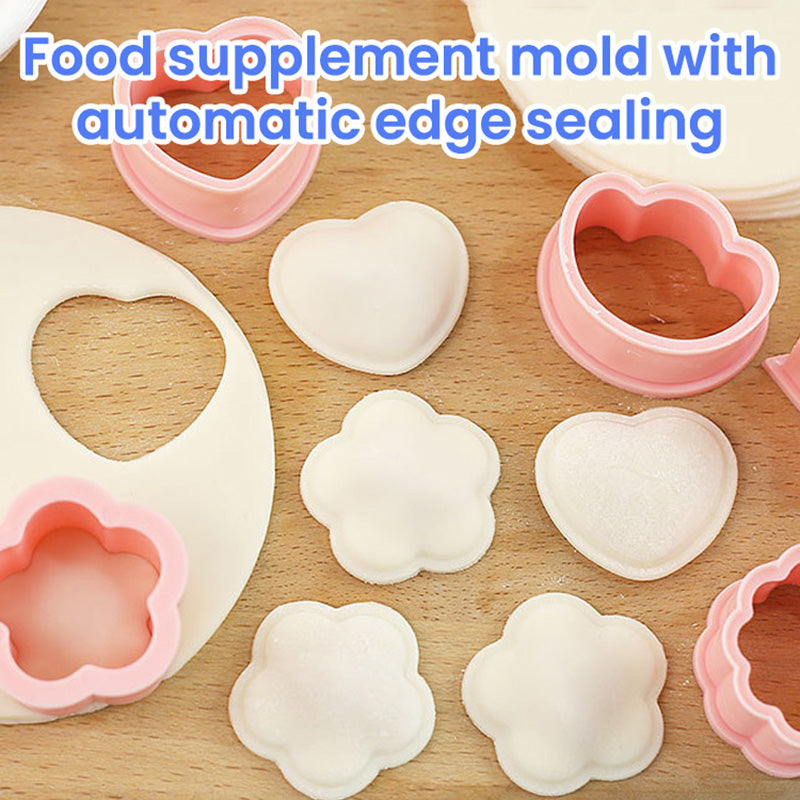 Set Cetakan Pangsit Alat Cetak Dumpling Wonton Pie Press Mould Cookie Maker Dough Hand Press Mold 10 Pcs