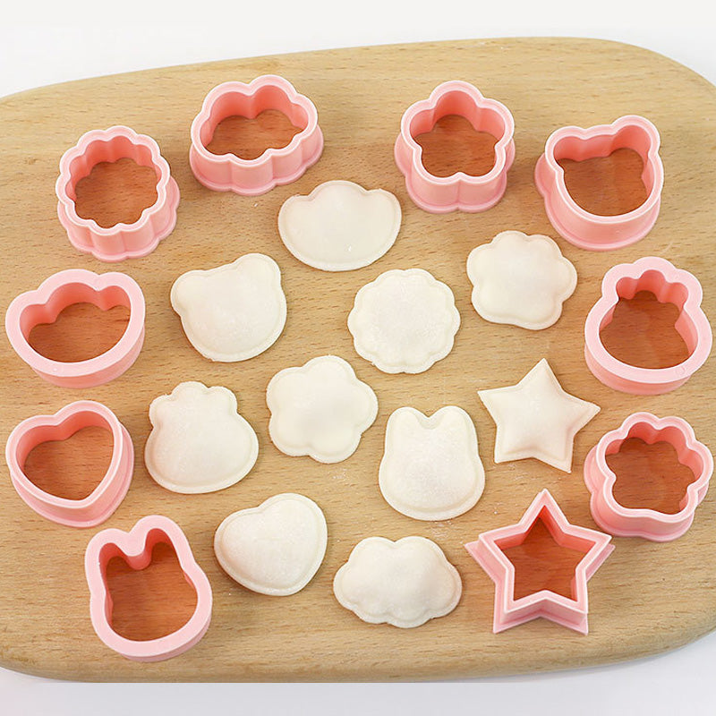 Set Cetakan Pangsit Alat Cetak Dumpling Wonton Pie Press Mould Cookie Maker Dough Hand Press Mold 10 Pcs