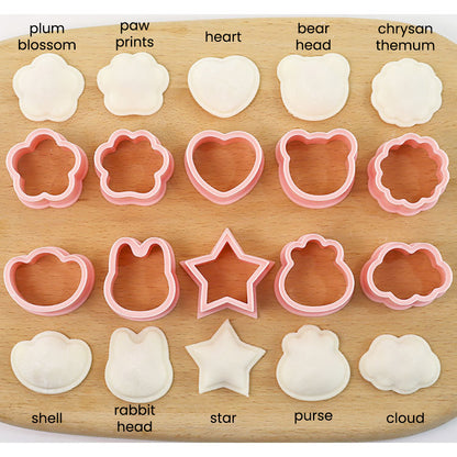 Set Cetakan Pangsit Alat Cetak Dumpling Wonton Pie Press Mould Cookie Maker Dough Hand Press Mold 10 Pcs