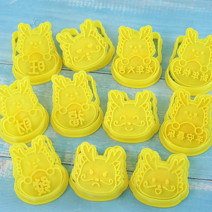 Cookies Cutter Stamp Cetakan Kue Kering Press Tema Naga Dragon Imlek Chinese New Year