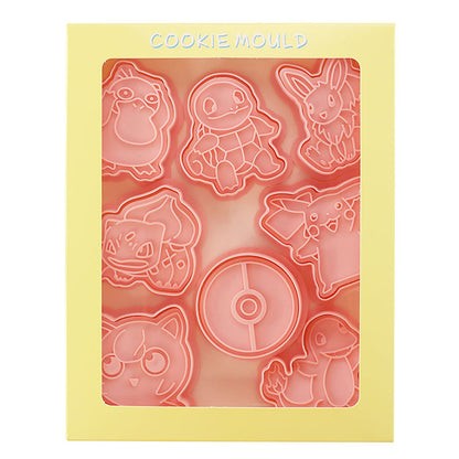 Set 8 Pcs Cookies Cutter Stamp Cetakan Kue Kering Press Karakter Pokemon