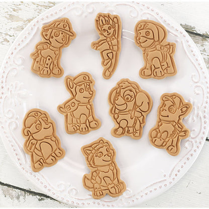 Set 8 Pcs Cookies Cutter Stamp Cetakan Kue Kering Press Tema Paw Patrol