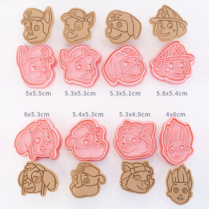 Set 8 Pcs Cookies Cutter Stamp Cetakan Kue Kering Press Tema Paw Patrol