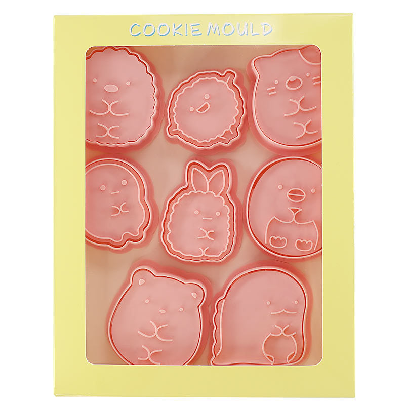 Set 8 Pcs Cookies Cutter Stamp Cetakan Kue Kering Press Tema Sumikko Gurashi