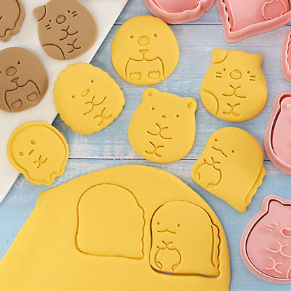 Set 8 Pcs Cookies Cutter Stamp Cetakan Kue Kering Press Tema Sumikko Gurashi