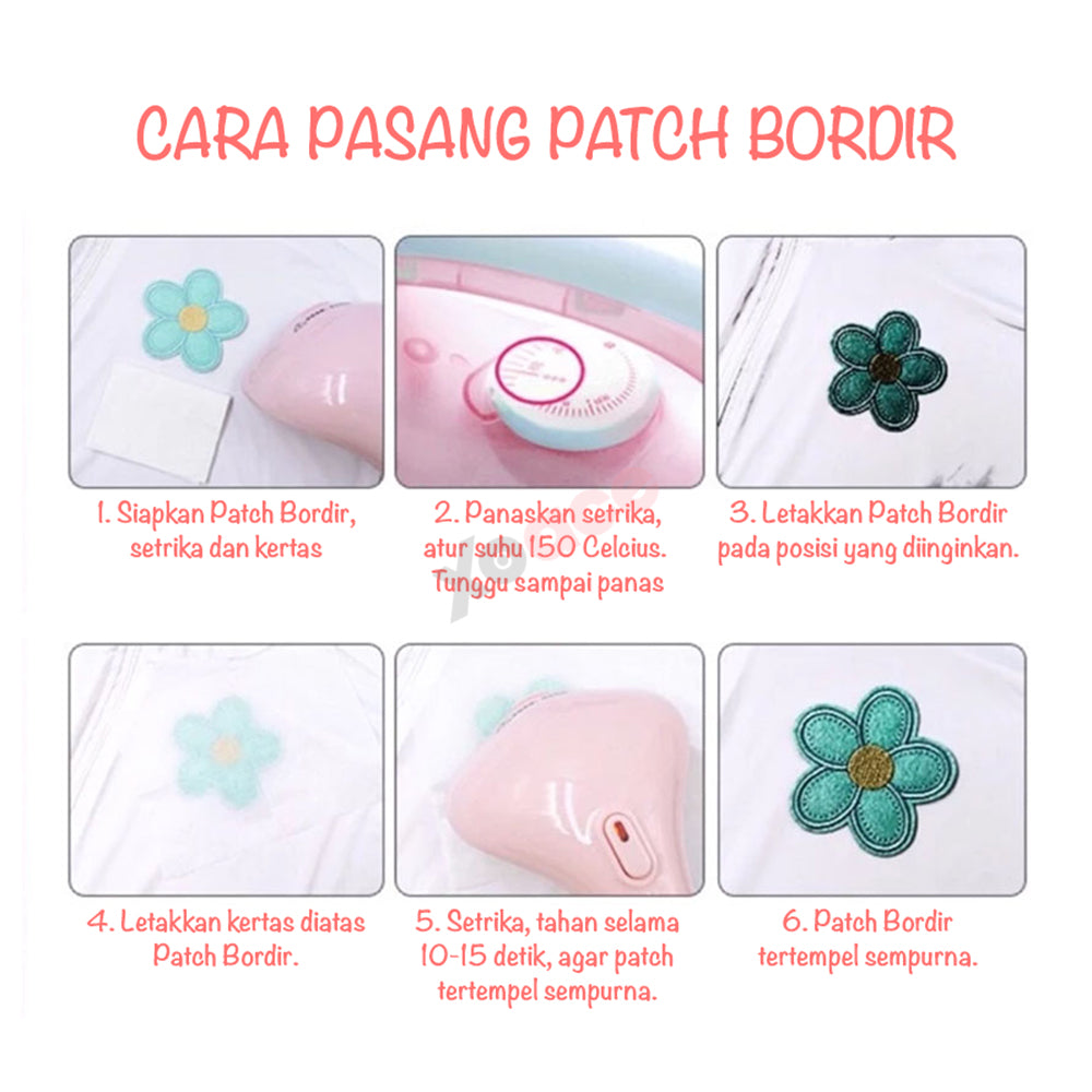Bordir Patch Karakter Kartun Hewan Anjing Dog Corgi Shiba Bulldog Series Iron On Iron Patch Setrika Baju