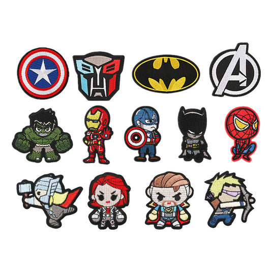 Bordir Patch Karakter Kartun Super Heroes Series Iron On Iron Patch Setrika Baju