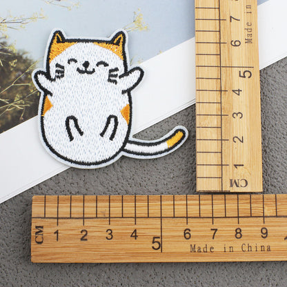 Bordir Patch Karakter Kartun Hewan Kucing Cat Animal Series Iron On Iron Patch Setrika Baju B