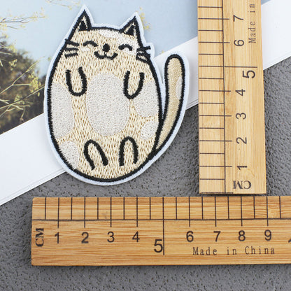 Bordir Patch Karakter Kartun Hewan Kucing Cat Animal Series Iron On Iron Patch Setrika Baju B