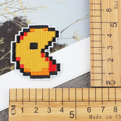 Bordir Patch Karakter Kartun Burger Lollipop Totoro Pacman Mixed Series Iron On Iron Patch Setrika Baju A