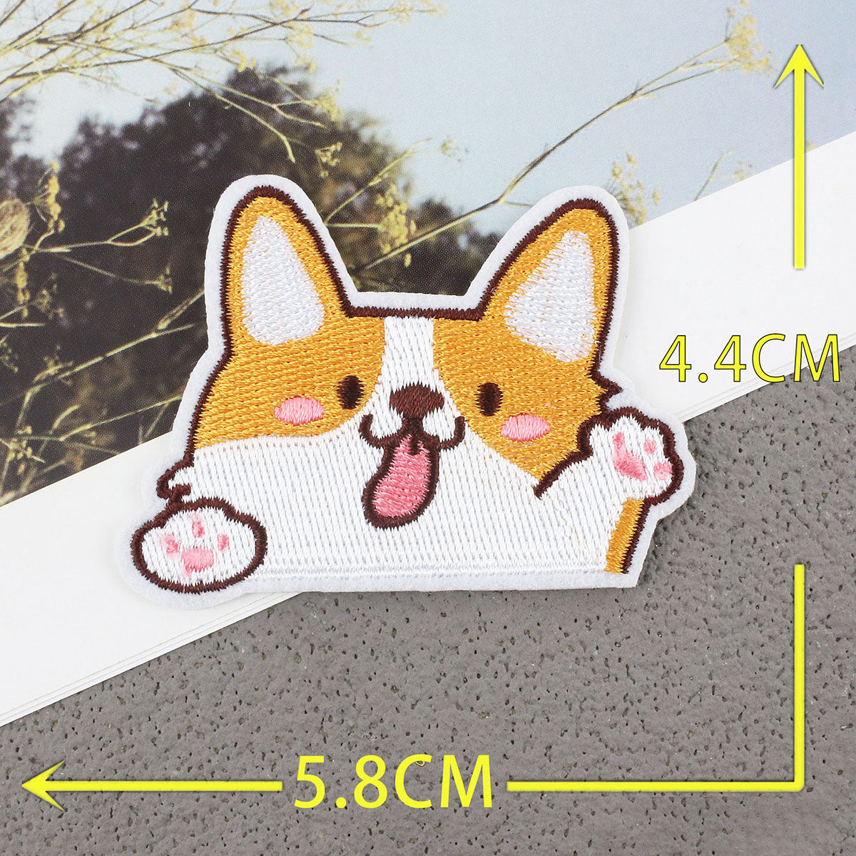 Bordir Patch Karakter Kartun Hewan Anjing Dog Corgi Shiba Bulldog Series Iron On Iron Patch Setrika Baju