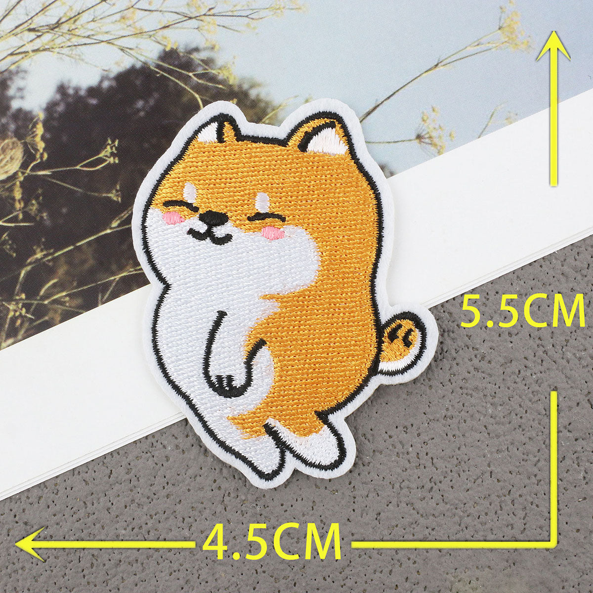 Bordir Patch Karakter Kartun Hewan Anjing Dog Corgi Shiba Bulldog Series Iron On Iron Patch Setrika Baju
