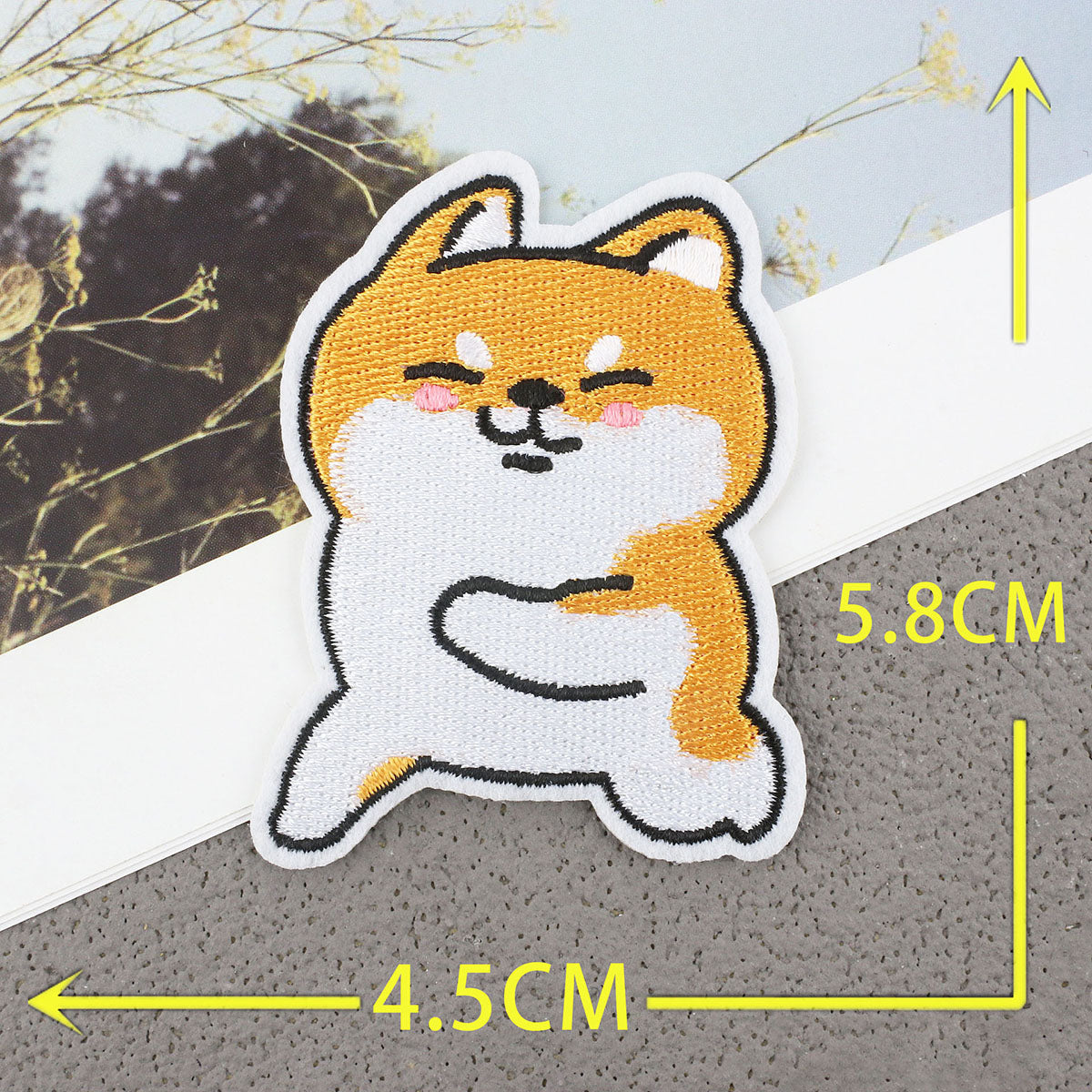 Bordir Patch Karakter Kartun Hewan Anjing Dog Corgi Shiba Bulldog Series Iron On Iron Patch Setrika Baju