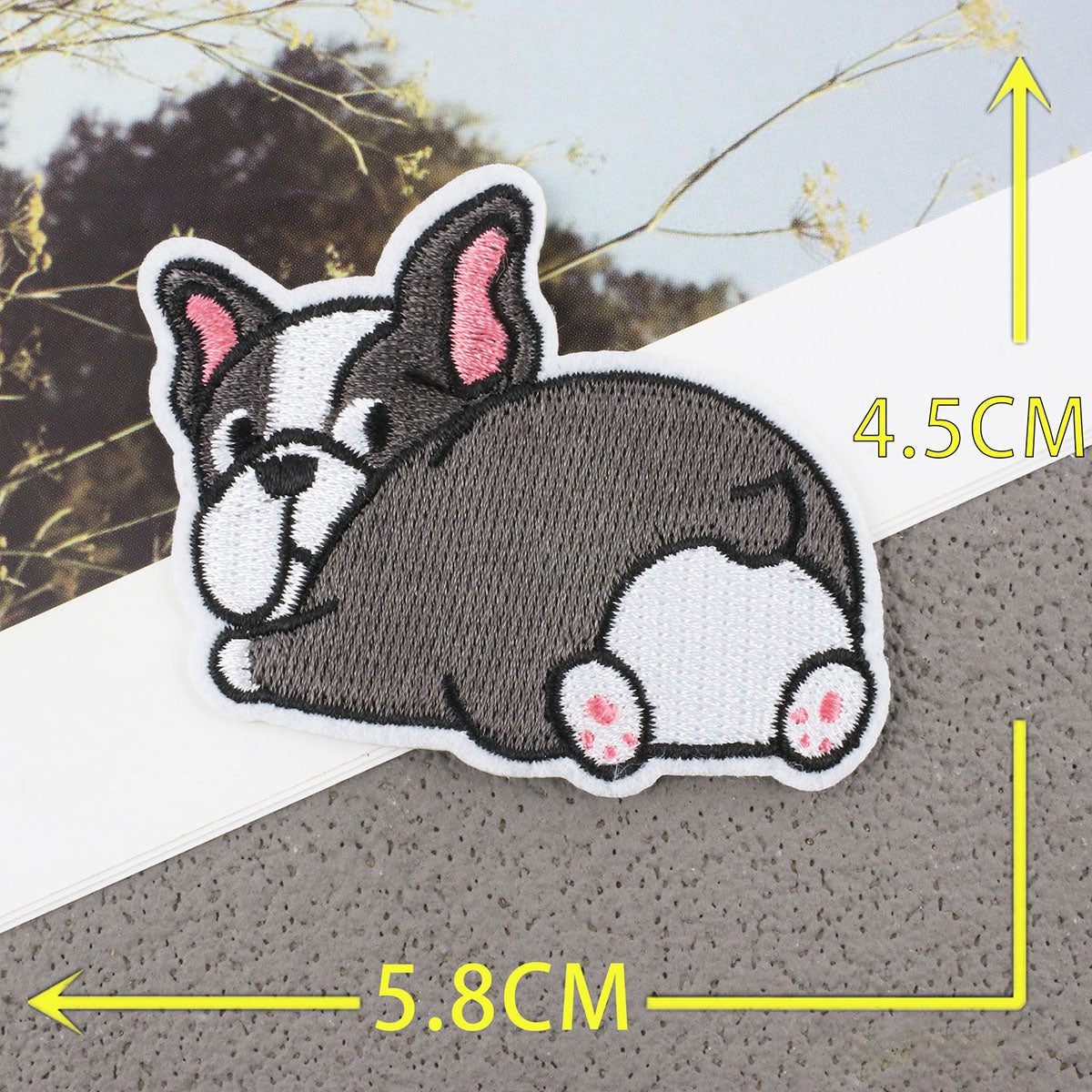Bordir Patch Karakter Kartun Hewan Anjing Dog Corgi Shiba Bulldog Series Iron On Iron Patch Setrika Baju