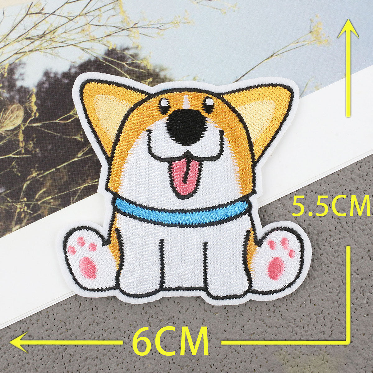 Bordir Patch Karakter Kartun Hewan Anjing Dog Corgi Shiba Bulldog Series Iron On Iron Patch Setrika Baju