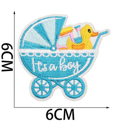 Bordir Patch Karakter Kartun Baby Girl Boy Shower Series Iron On Iron Patch Setrika Baju