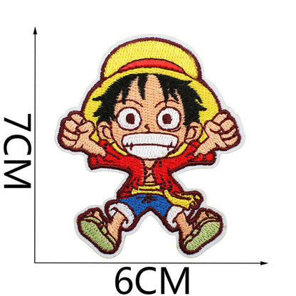 Bordir Patch Karakter Kartun One Piece Series Iron On Iron Patch Setrika Baju