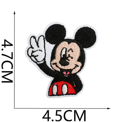 Bordir Patch Karakter Kartun Mickey Minnie Series Iron On Iron Patch Setrika Baju