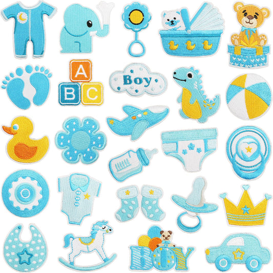 Bordir Patch Karakter Kartun Baby Girl Boy Shower Series Iron On Iron Patch Setrika Baju