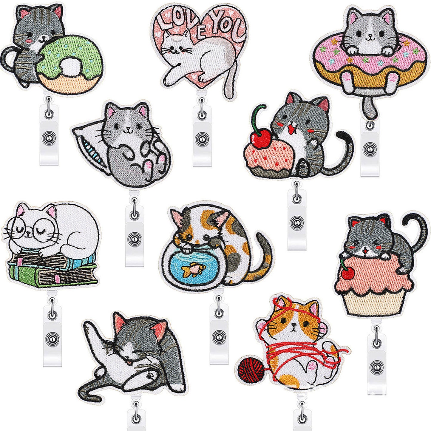Retractable Badge Reels Retractable Telescopic Flexible Yoyo Tarik Name Tag ID Card Holder Belt Clip Klip Gulungan Kartu Nama Akses Kantor