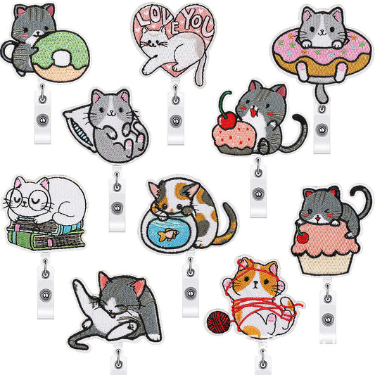 Retractable Badge Reels Retractable Telescopic Flexible Yoyo Tarik Name Tag ID Card Holder Belt Clip Klip Gulungan Kartu Nama Akses Kantor