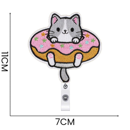 Retractable Badge Reels Retractable Telescopic Flexible Yoyo Tarik Name Tag ID Card Holder Belt Clip Klip Gulungan Kartu Nama Akses Kantor