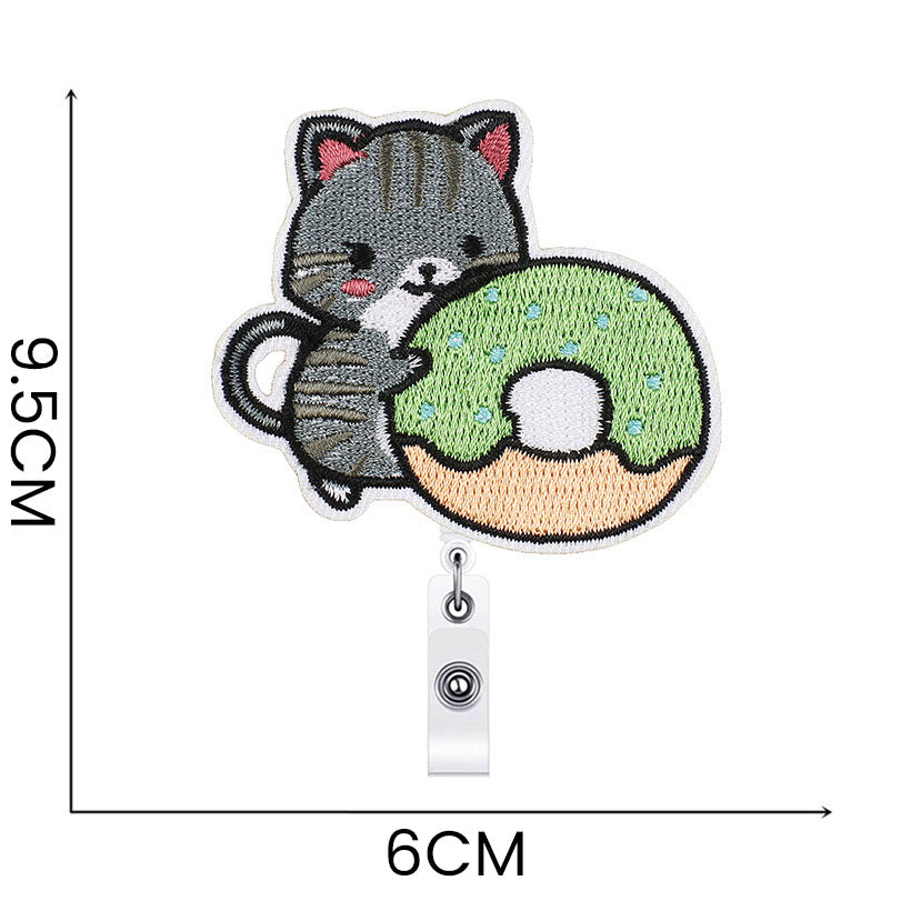 Retractable Badge Reels Retractable Telescopic Flexible Yoyo Tarik Name Tag ID Card Holder Belt Clip Klip Gulungan Kartu Nama Akses Kantor