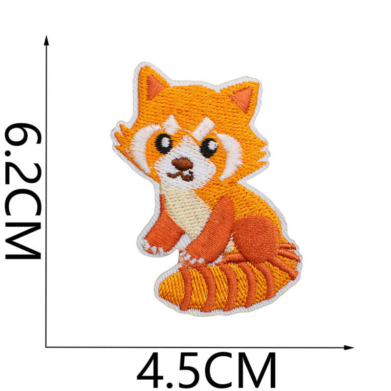 Bordir Patch Karakter Kartun Hewan Fox Capybara Dino Animal Series Iron On Iron Patch Setrika Baju