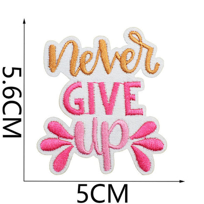 Bordir Patch Kata Kata Tulisan Pesan Inspirational Quote Words Series Iron On Iron Patch Setrika Baju A
