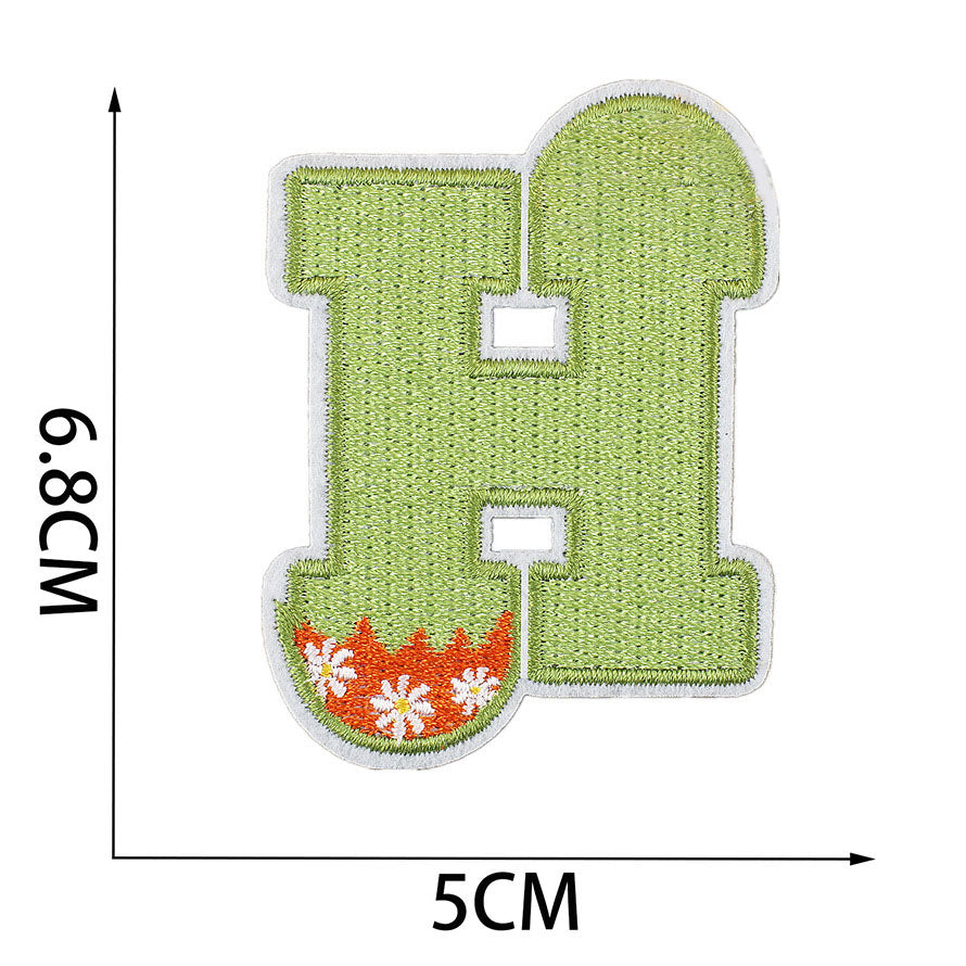 Bordir Patch Huruf Abjad Capital Letter Easter Series Iron On Iron Patch Setrika Baju Tema Paskah