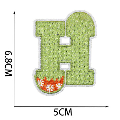 Bordir Patch Huruf Abjad Capital Letter Easter Series Iron On Iron Patch Setrika Baju Tema Paskah