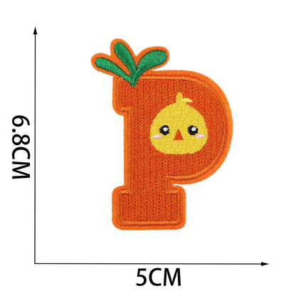 Bordir Patch Huruf Abjad Capital Letter Easter Series Iron On Iron Patch Setrika Baju Tema Paskah
