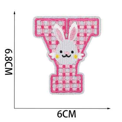 Bordir Patch Huruf Abjad Capital Letter Easter Series Iron On Iron Patch Setrika Baju Tema Paskah