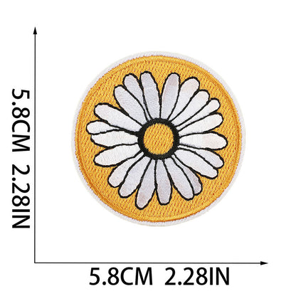 Bordir Patch Karakter Kartun Flower Scenery Mixed Series Iron On Iron Patch Setrika Baju C