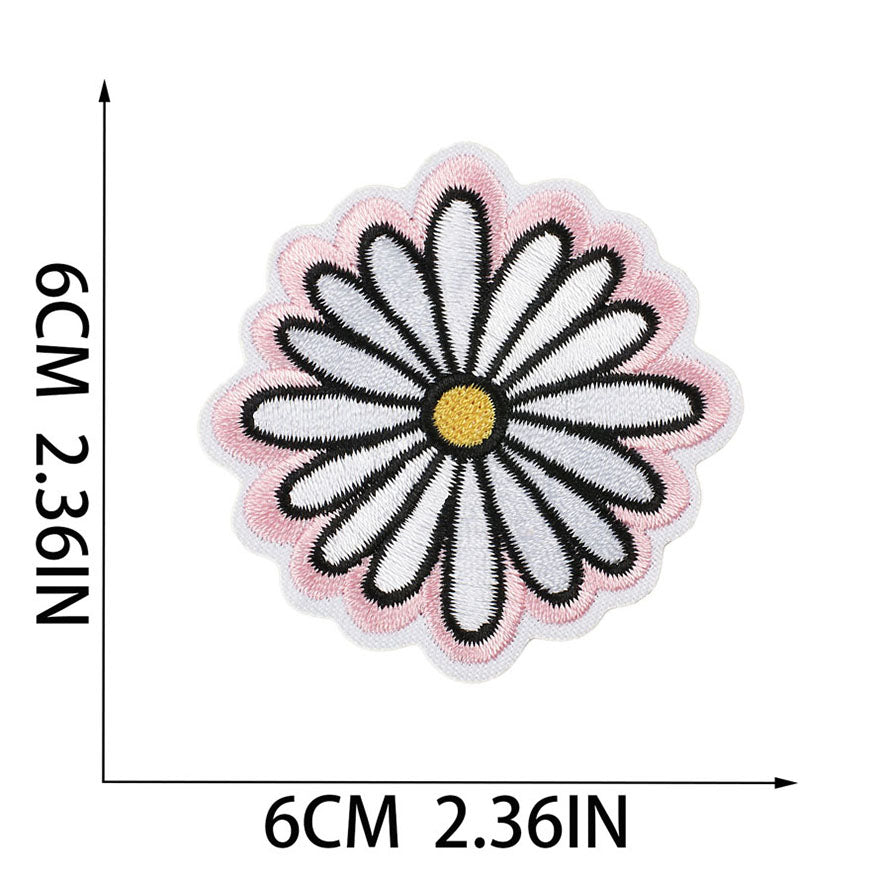 Bordir Patch Karakter Kartun Flower Scenery Mixed Series Iron On Iron Patch Setrika Baju C