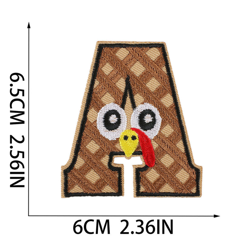 Bordir Patch Huruf Abjad Capital Letter Summer Series Iron On Iron Patch Setrika Baju Tema Musim Panas