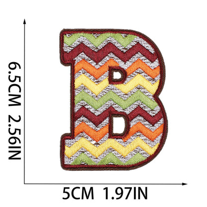 Bordir Patch Huruf Abjad Capital Letter Summer Series Iron On Iron Patch Setrika Baju Tema Musim Panas