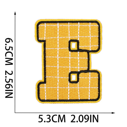 Bordir Patch Huruf Abjad Capital Letter Summer Series Iron On Iron Patch Setrika Baju Tema Musim Panas