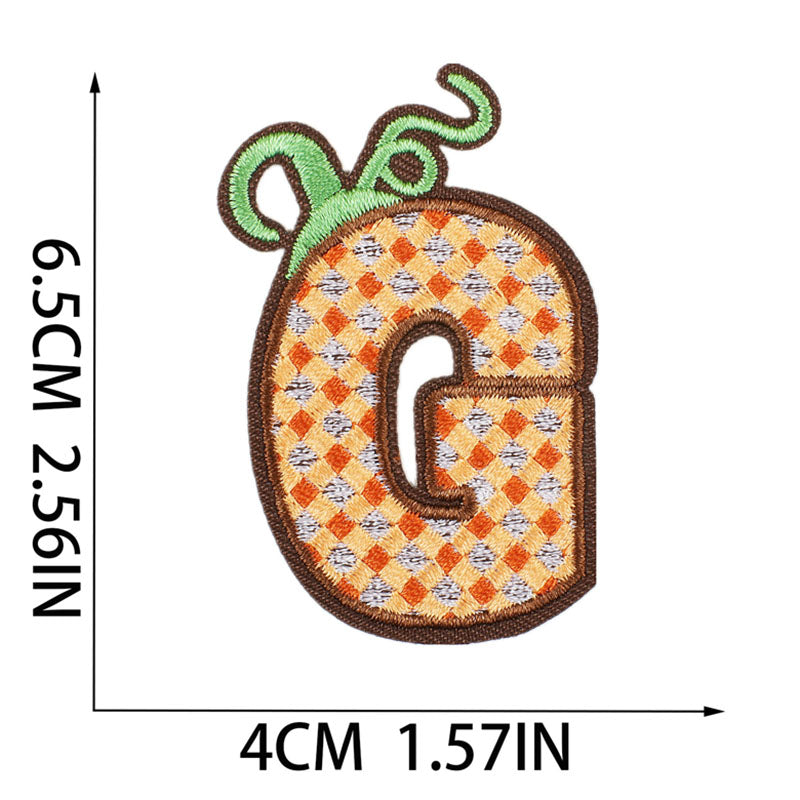 Bordir Patch Huruf Abjad Capital Letter Summer Series Iron On Iron Patch Setrika Baju Tema Musim Panas