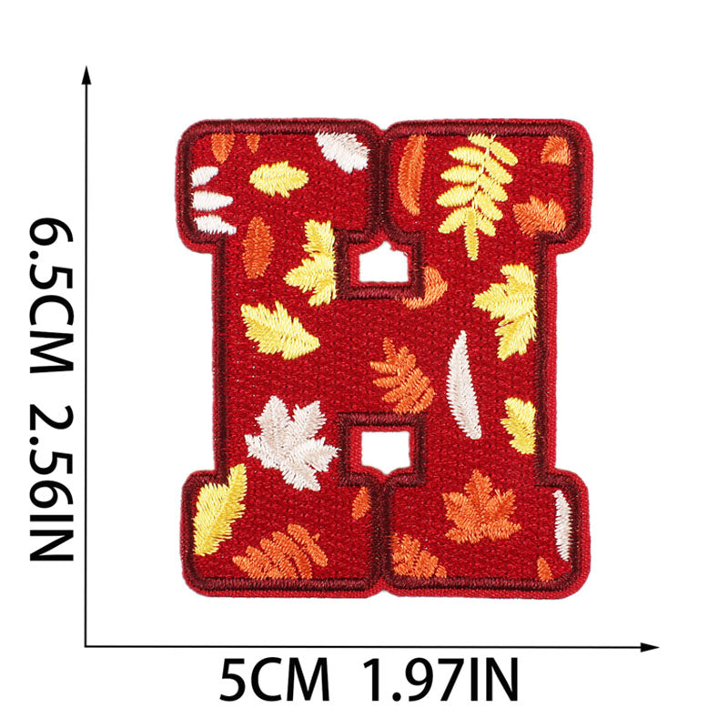 Bordir Patch Huruf Abjad Capital Letter Summer Series Iron On Iron Patch Setrika Baju Tema Musim Panas