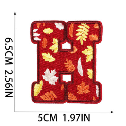 Bordir Patch Huruf Abjad Capital Letter Summer Series Iron On Iron Patch Setrika Baju Tema Musim Panas