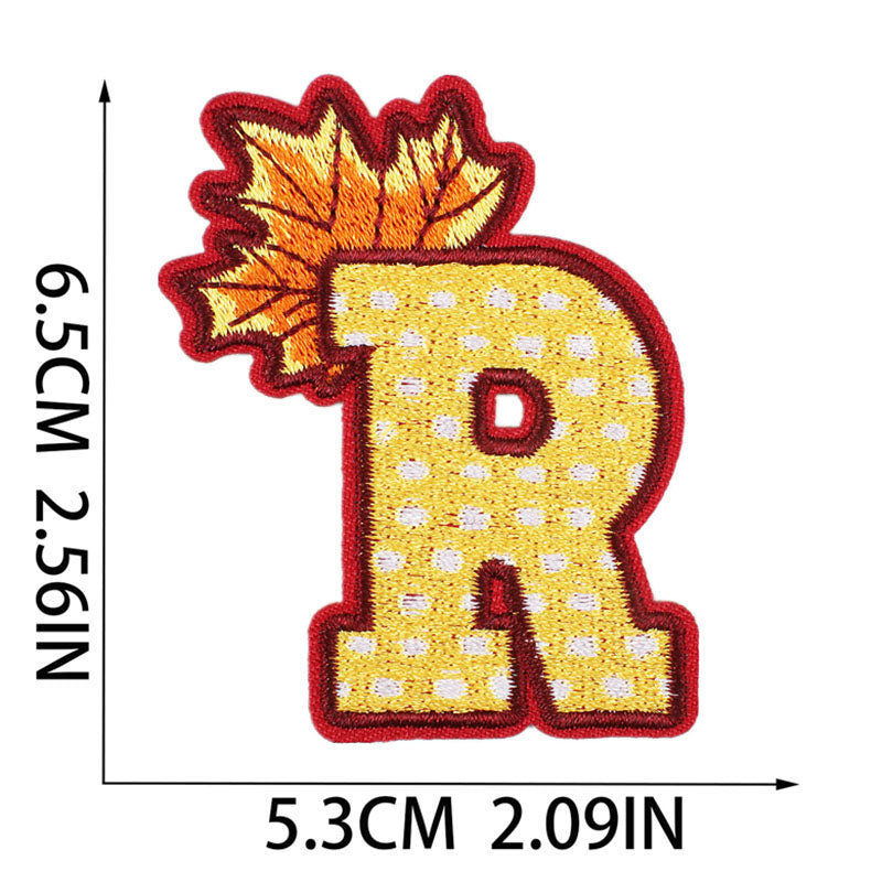 Bordir Patch Huruf Abjad Capital Letter Summer Series Iron On Iron Patch Setrika Baju Tema Musim Panas
