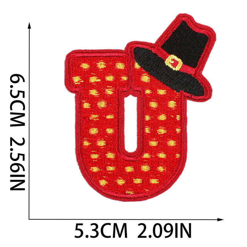 Bordir Patch Huruf Abjad Capital Letter Summer Series Iron On Iron Patch Setrika Baju Tema Musim Panas