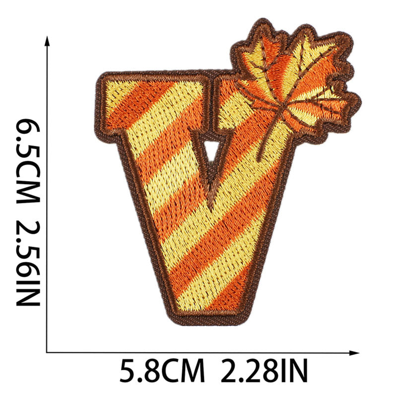 Bordir Patch Huruf Abjad Capital Letter Summer Series Iron On Iron Patch Setrika Baju Tema Musim Panas
