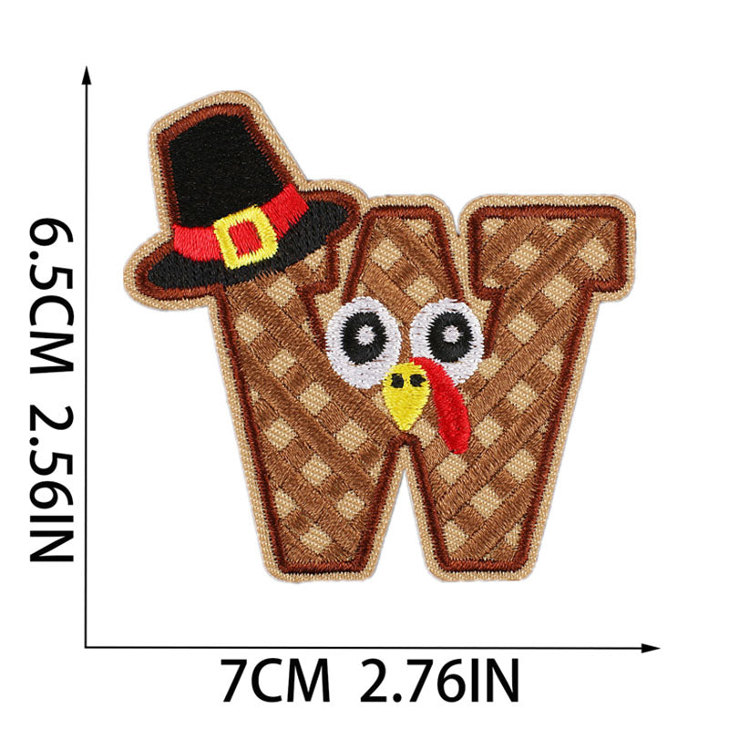 Bordir Patch Huruf Abjad Capital Letter Summer Series Iron On Iron Patch Setrika Baju Tema Musim Panas