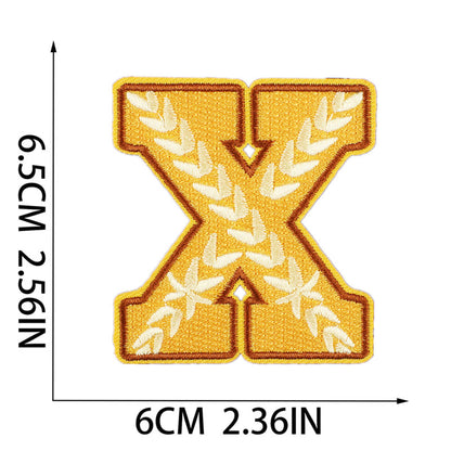 Bordir Patch Huruf Abjad Capital Letter Summer Series Iron On Iron Patch Setrika Baju Tema Musim Panas